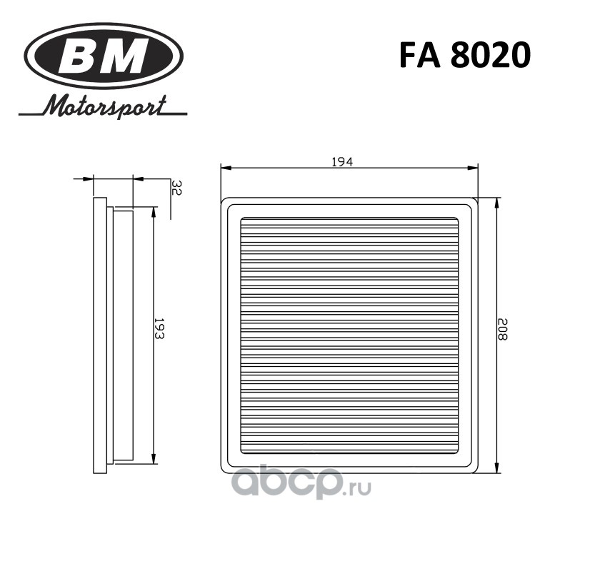 BM-Motorsport FA8020 Фильтр воздушный