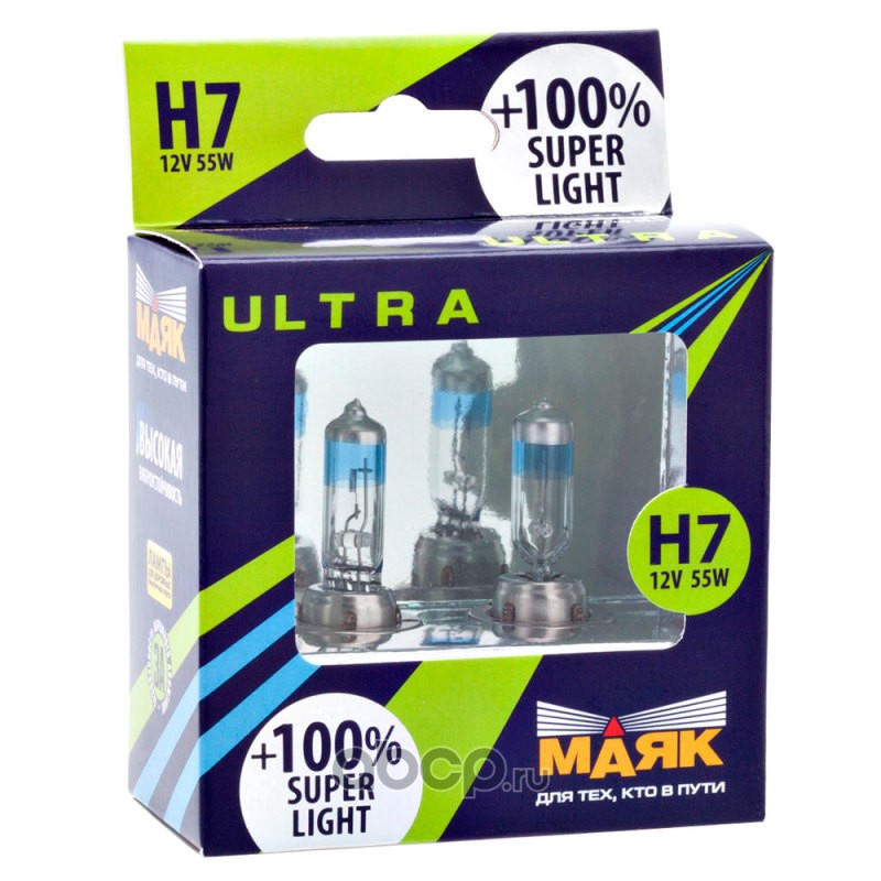 Лампа 12V H7 55W +100% PX26d Ультра Super Light 1 шт. картон new 82720SL100