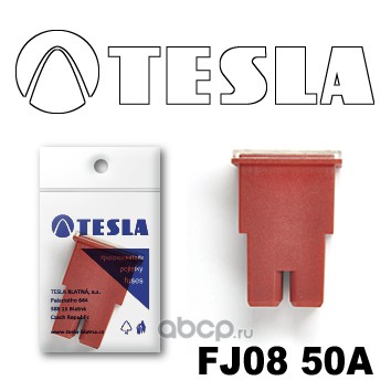 TESLA FJ0850A Предохранитель FJ08 50A картриджного типа красный