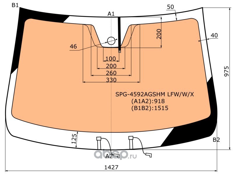 Размер лобового стекла приора