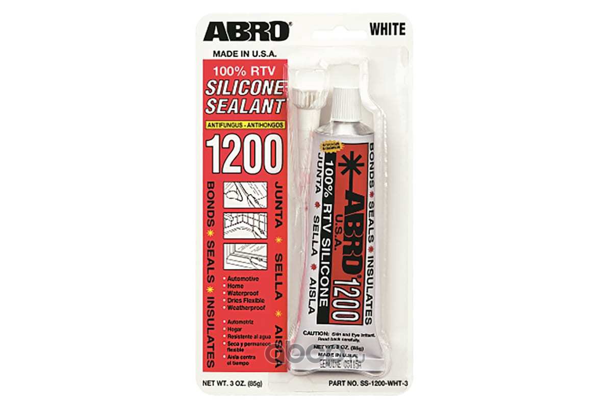 ABRO SS1200WHT3 Герметик силиконовый белый 85гр