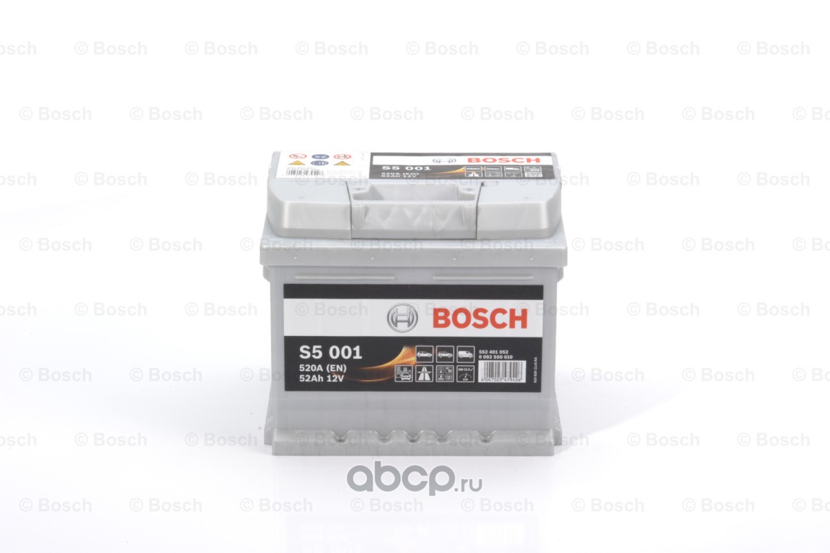 Bosch 0092S50010 Аккумулятор Silver Plus 52 А/ч обратная R+ 207x175x175 EN520 А