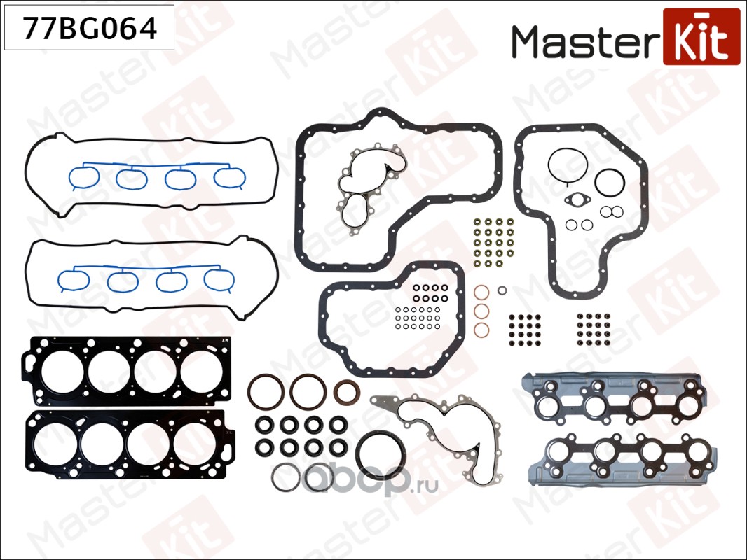 Купить Комплект прокладок ДВС(полный) TOYOTA LAND CRUISER 200 2UZFE 07-  Masterkit 77BG064 по выгодной цене с доставкой по всей России.