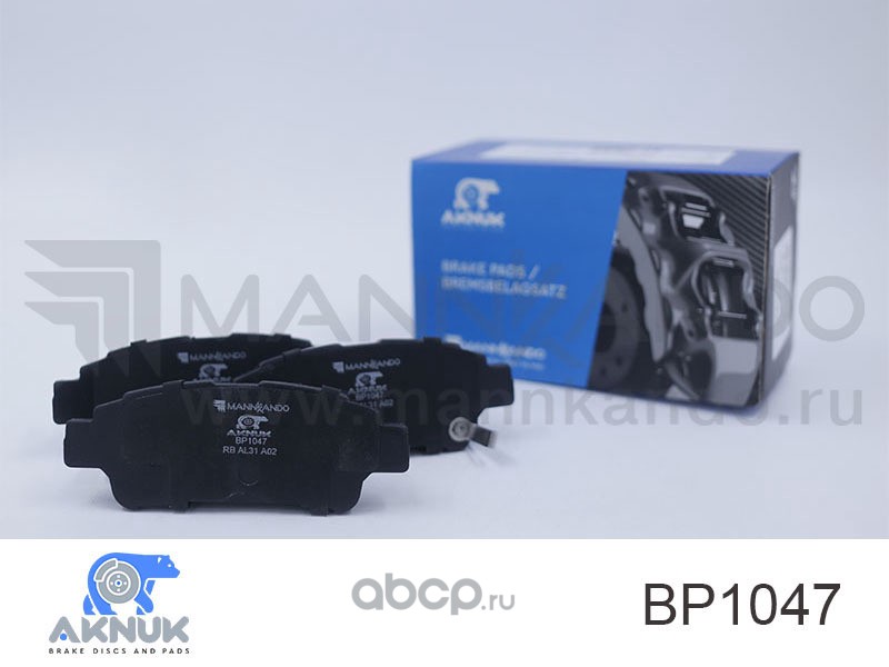 AKNUK BP1047 Колодки тормозные дисковые задние ALPHARD (_H1_) 2.4 (ANH10W) AKNUK