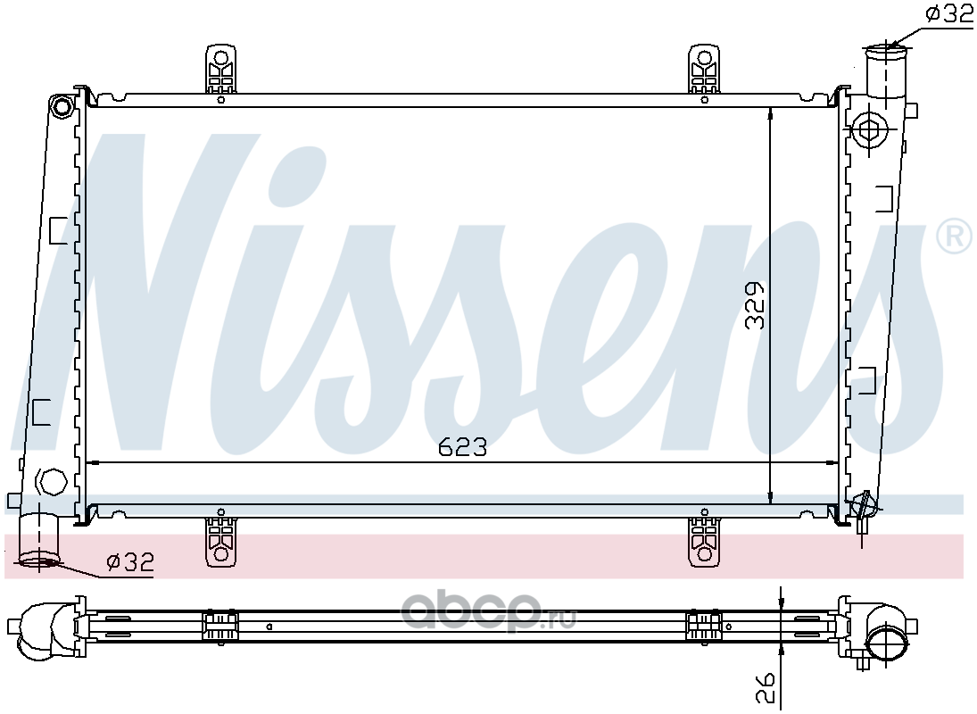 Nissens страна производитель. Вольво с 40 радиатор сис. 1025165sx.