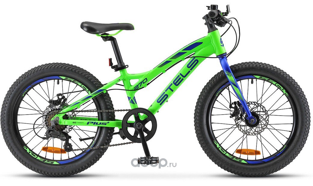 Stels LU075254 Велосипед 20 подростковый Pilot 270 MD (2018) количество скоростей 7 рама алюминий 11 зеленый