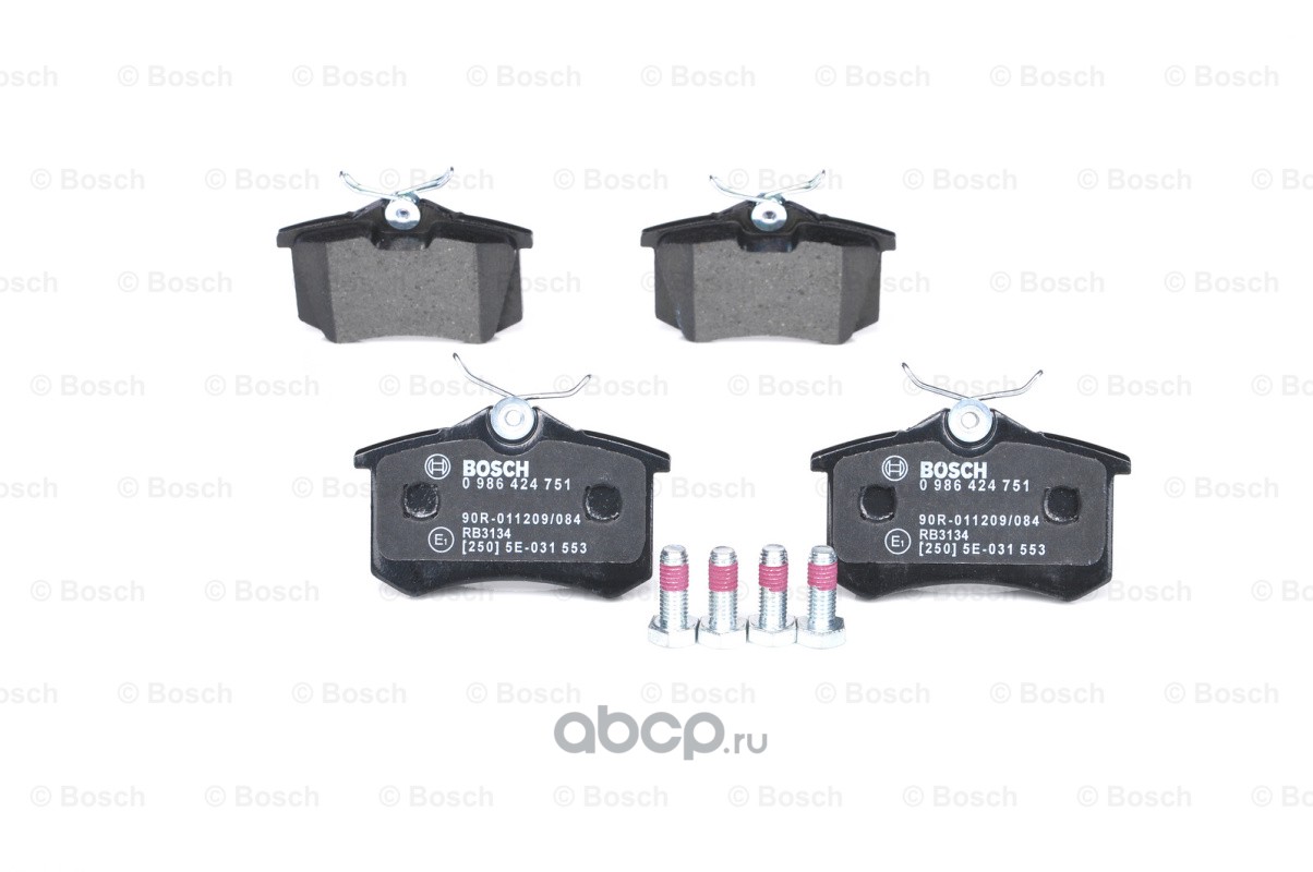 Bosch 0986424751 Комплект тормозных колодок, дисковый тормоз