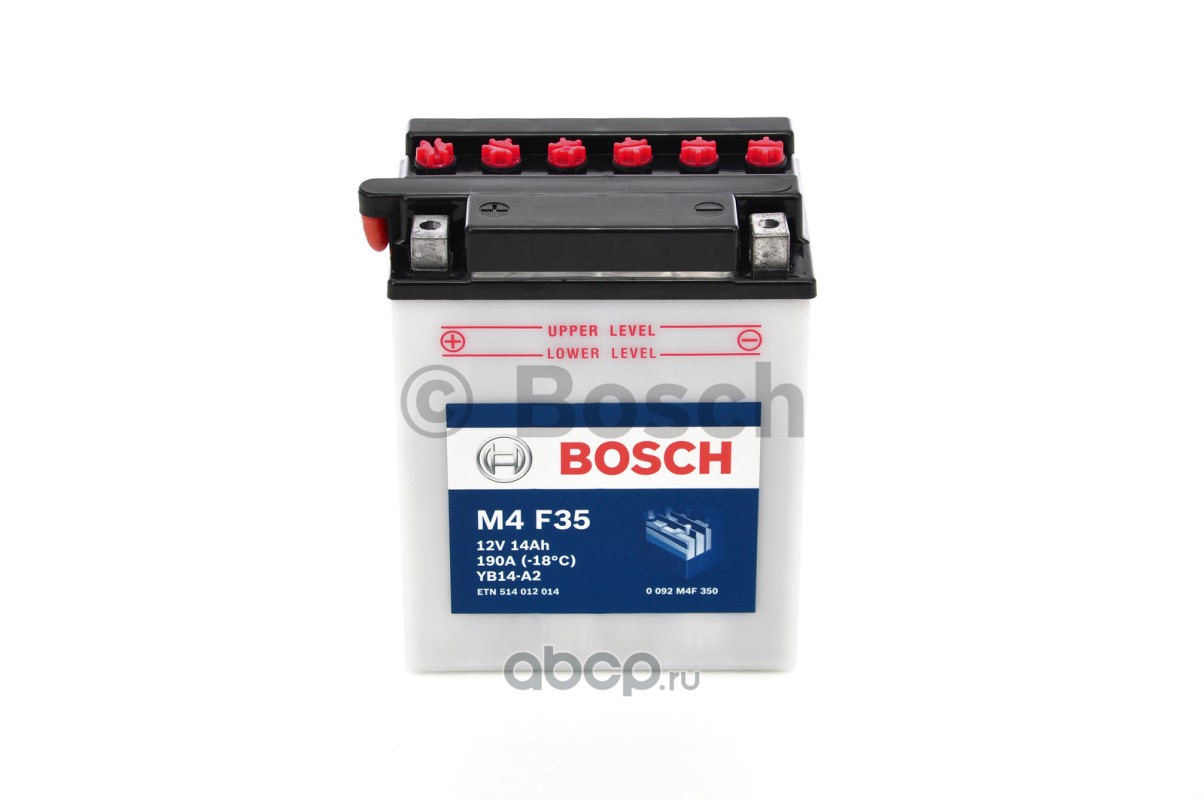 Bosch 0092M4F350 АКБ 14А/ч 140А 12в прямая полярн.