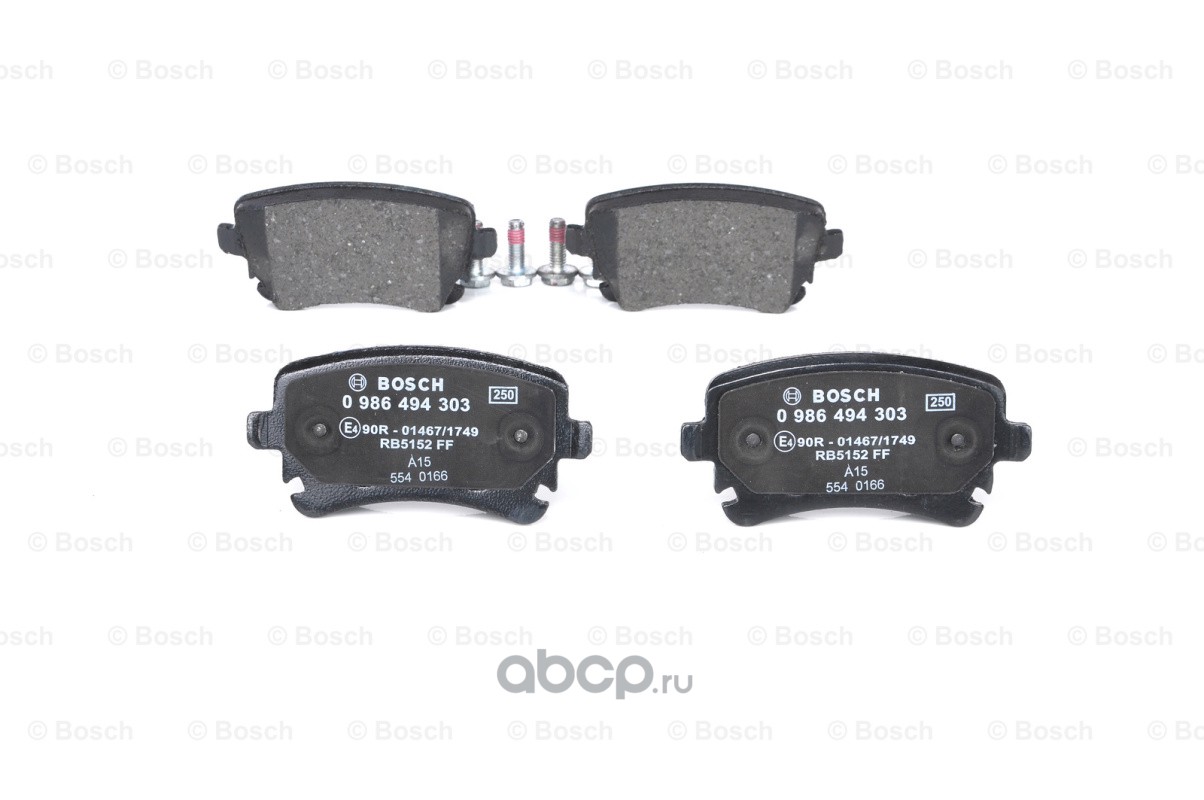 Bosch 0986494303 Колодки тормозные дисковые, комплект