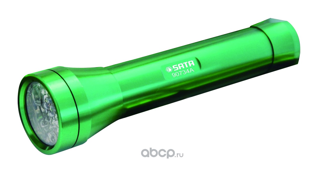 Фонарь (230мм.) светодиод. (24LED, 2xAAA) Aluminum Flashlight (зелёный) 90734A