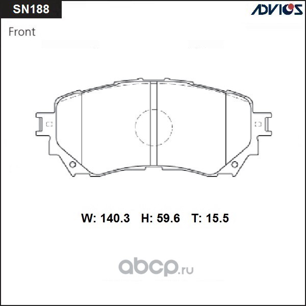 ADVICS SN188 Дисковые тормозные колодки ADVICS