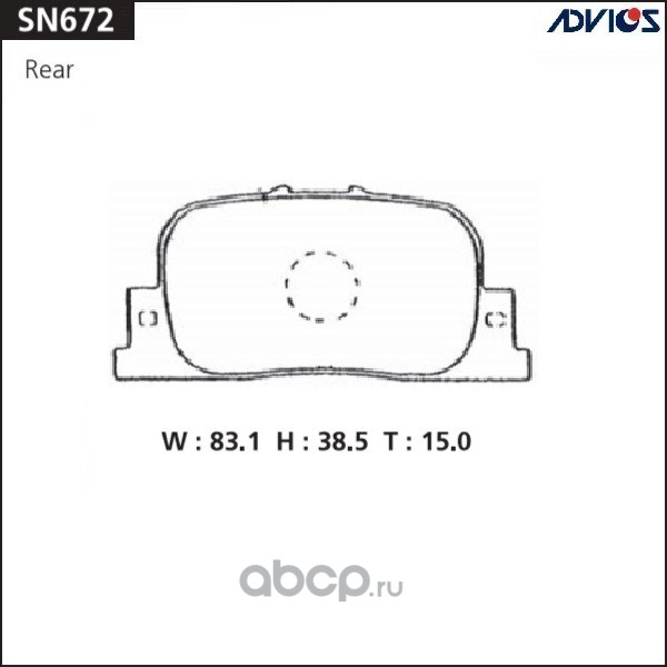 ADVICS SN672 Дисковые тормозные колодки