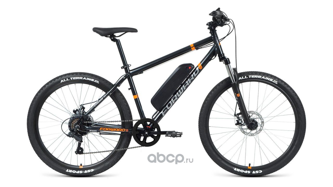 Forward 1BKW1E167001 Электровелосипед 26&quot; FORWARD CYCLONE 26 2.0 disc 250w (7 ск., 10 Ah, рама сталь 17&quot;) серый