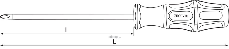 Отвертка стержневая крестовая, PH3x150 мм SDP3150