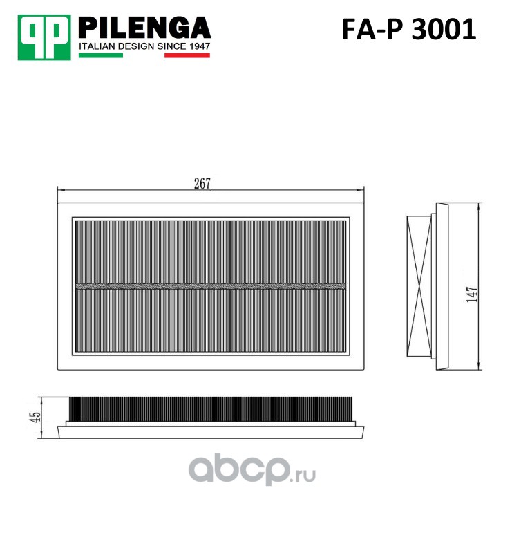 PILENGA FAP3001 Фильтр воздушный