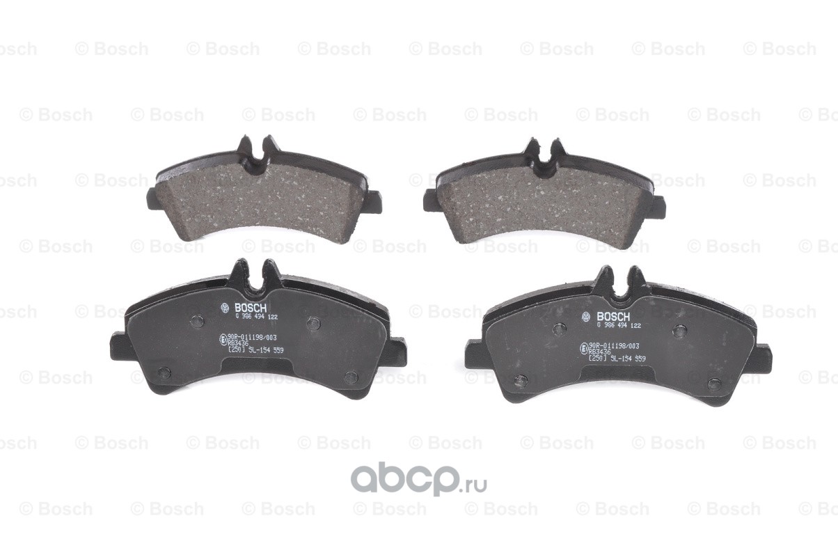 Bosch 0986494122 Комплект тормозных колодок, дисковый тормоз