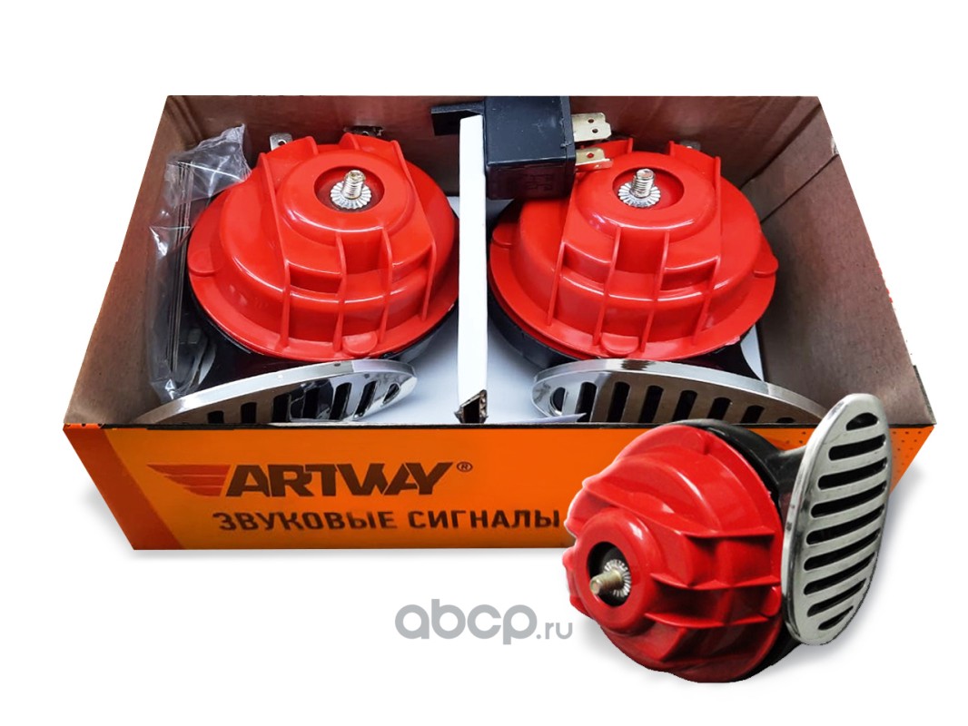 AW006 ARTWAY Звуковой сигнал Artway AW-006, 12В, с реле купить запчасти в  Банзай Авто