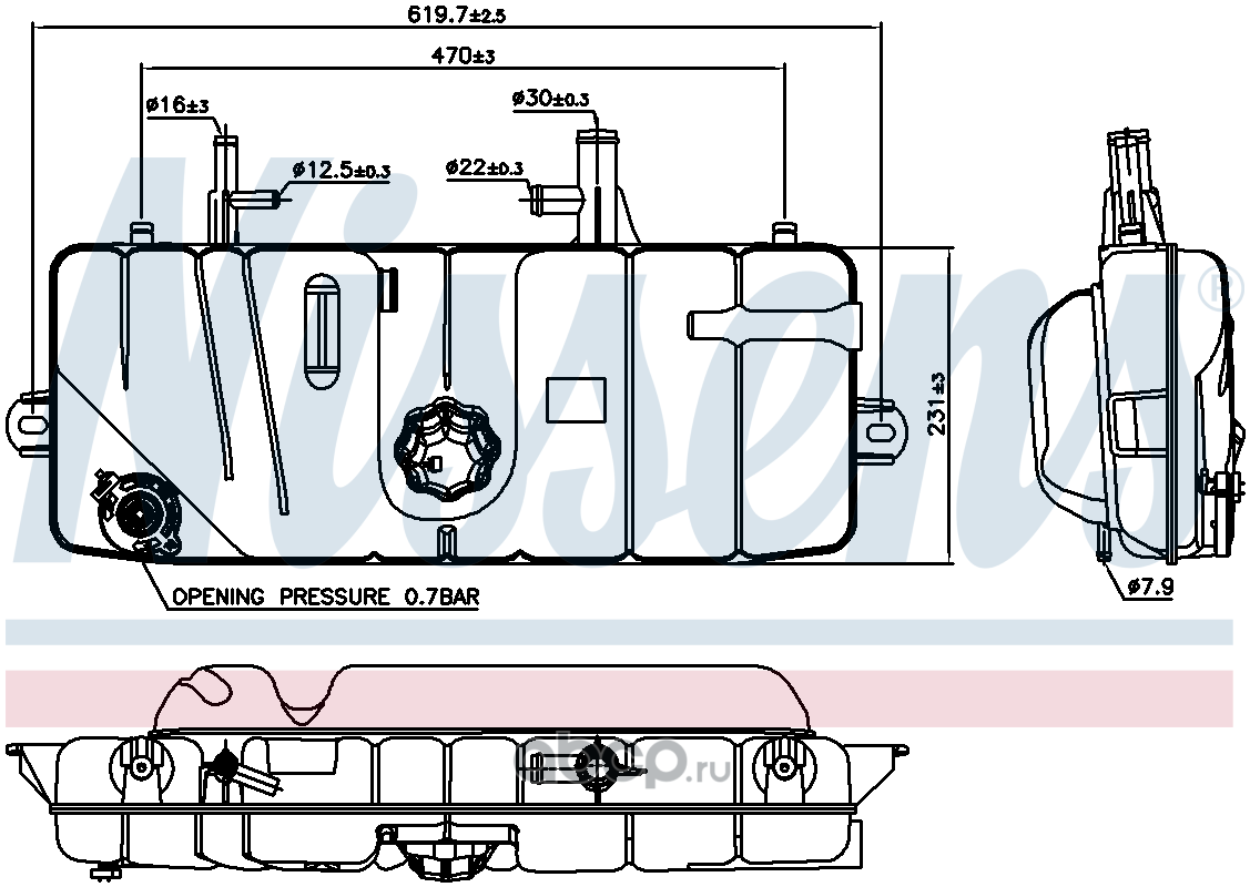 996039 Nissens Расширительный бачок купить запчасти в Банзай Авто