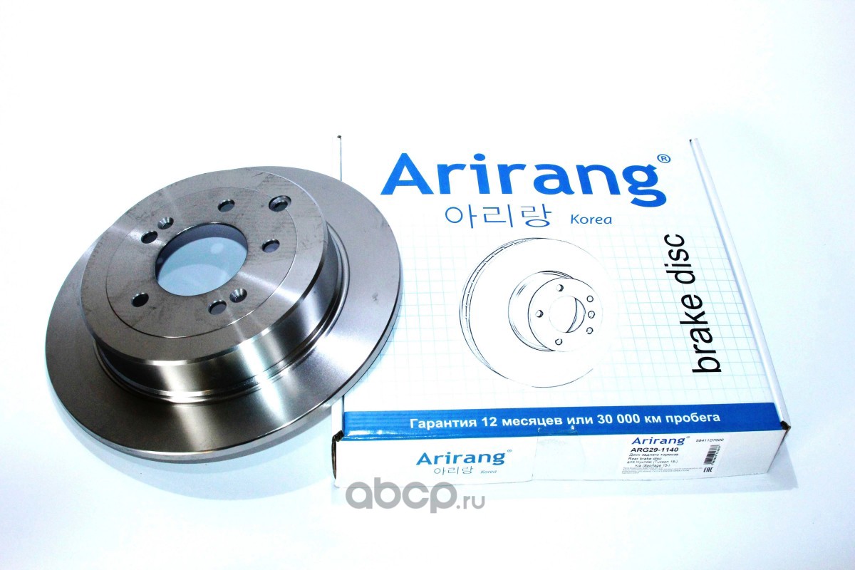 Arirang ARG291140 Диск заднего тормоза D302mm