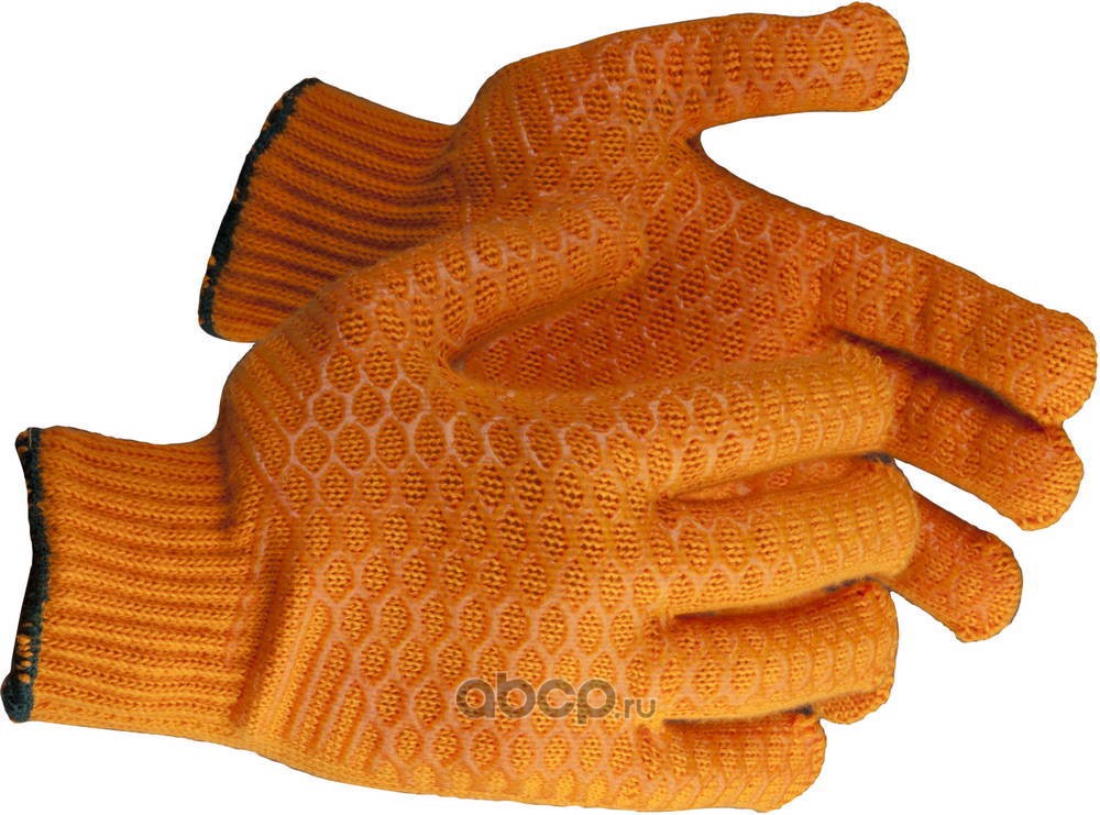 Перчатки ЗУБР трикотажные, с противоскользящим двусторонним перекрестным покрытием, L-XL 11278XL