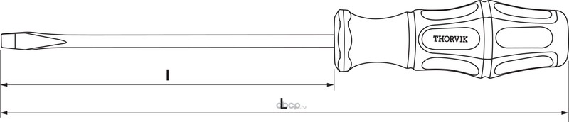 Отвертка стержневая шлицевая, SL6х150 мм SDL6150