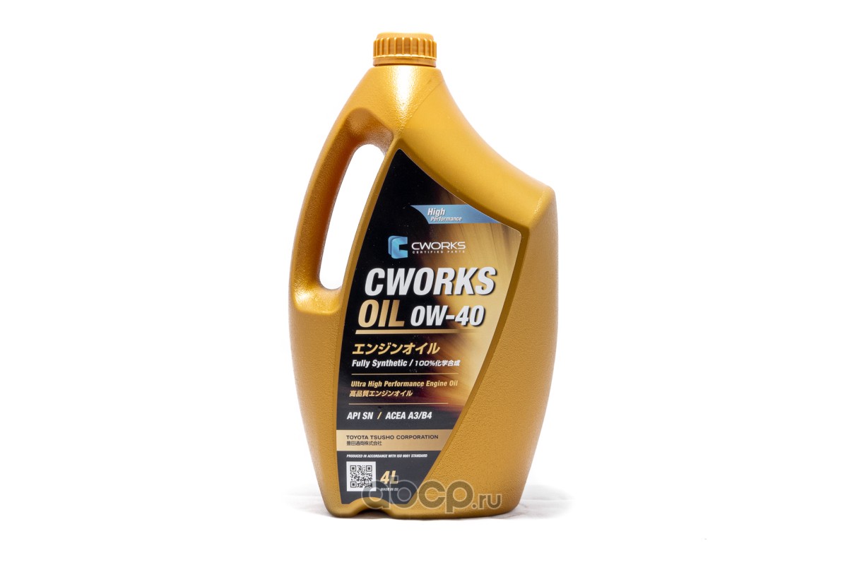 CWORKS A130R6004 OIL 0W-40 A3/B4, 4L Масло моторное
