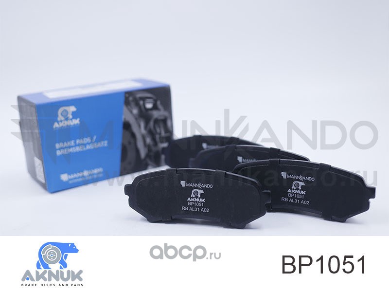 AKNUK BP1051 Колодки тормозные дисковые задние LAND CRUISER 100 (_J1_) 4.7 AKNUK