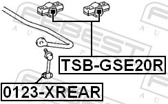 Febest TSBGSE20R Втулка заднего стабилизатора комплект