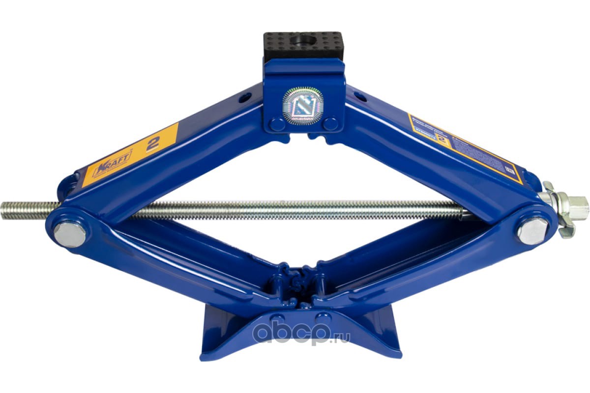 Kraft KT800072 Домкрат ромбический 2 т, с трещоточной рукояткой, PRO