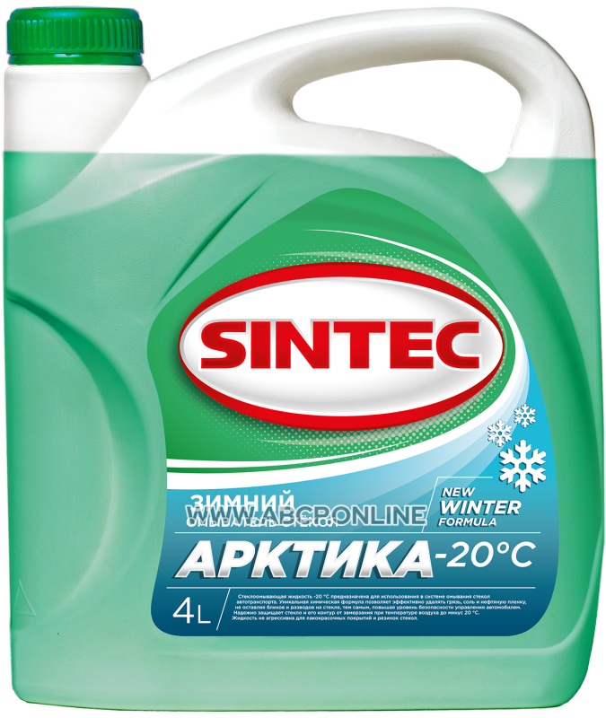 SINTEC 900601 Жидкость омывателя незамерзающая -20C Арктика готовая 4 л