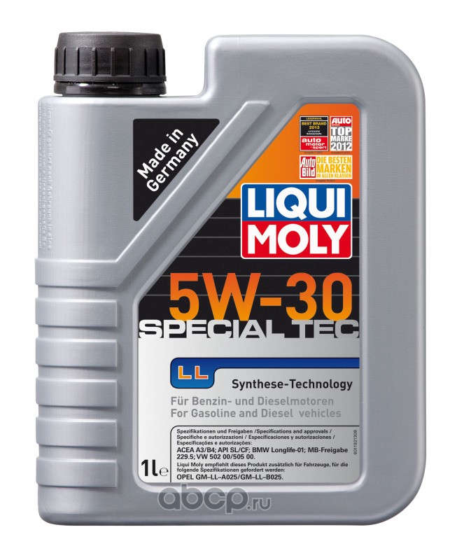 LIQUI MOLY 8054 LiquiMoly НС-синт. мот.масло Special Tec LL 5W-30 CF/SL A3/B4 (1л)