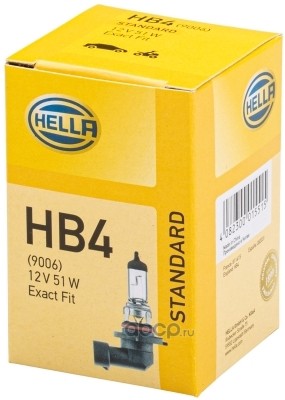 HELLA 8GH005636121 Лампа 12V HB4 51W Standart 1 шт. картон