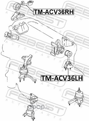 Febest TMACV36LH Подушка двигателя левая
