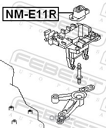 Febest NME11R Подушка двигателя задняя