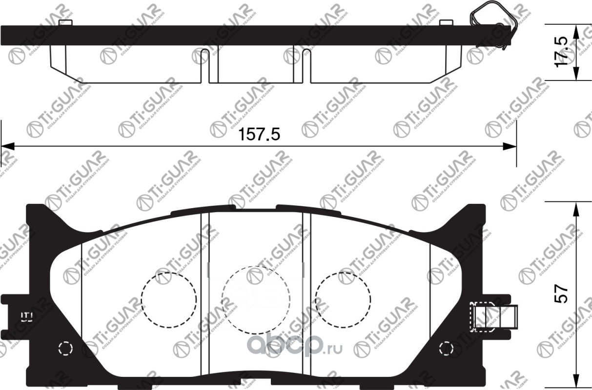 Купить # TG734C | Ti-Guar - Тормозные колодки TG-734C (КЕРАМИКА)* Ti·GUAR в  Новосибирске