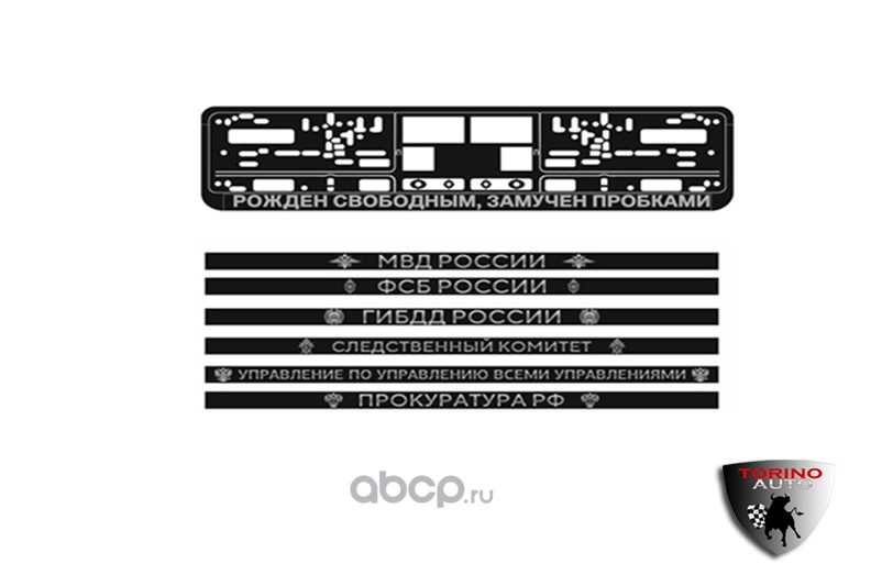 Рамка для ГОС. номерного  знака  пластик двусостовная ARS черная рельеф Управление серебро50 ARSUPSRB