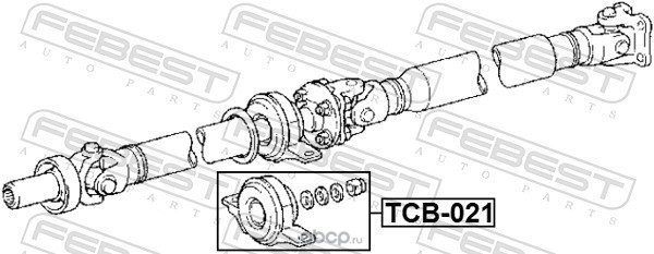 Febest TCB021 Подшипник подвесной карданного вала