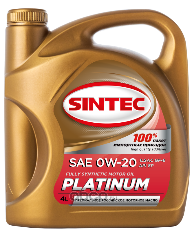 SINTEC 801987 Масло моторное синтетика 0W-20 4л.
