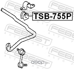 Febest TSB755P Втулка переднего стабилизатора