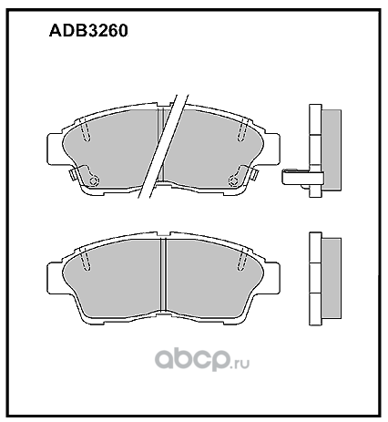 ALLIED NIPPON ADB3260 Колодки тормозные дисковые