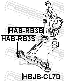 Febest HABRB3S Сайлентблок передний переднего рычага
