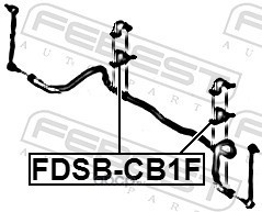 Febest FDSBCB1F Втулка переднего стабилизатора