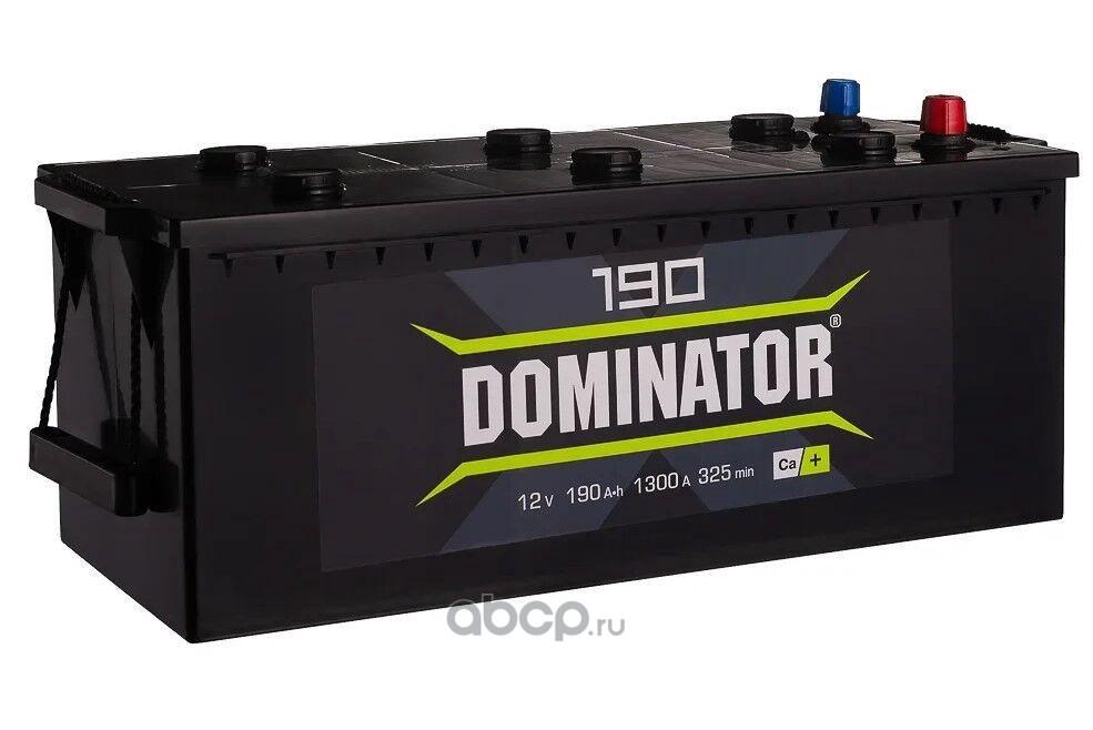 DOMINATOR 690131060 Автомобильный аккумулятор 190 Ач (3) тип В, клеммы конус с переходником под болт 6СТ-190LR 1300 A (CCA)