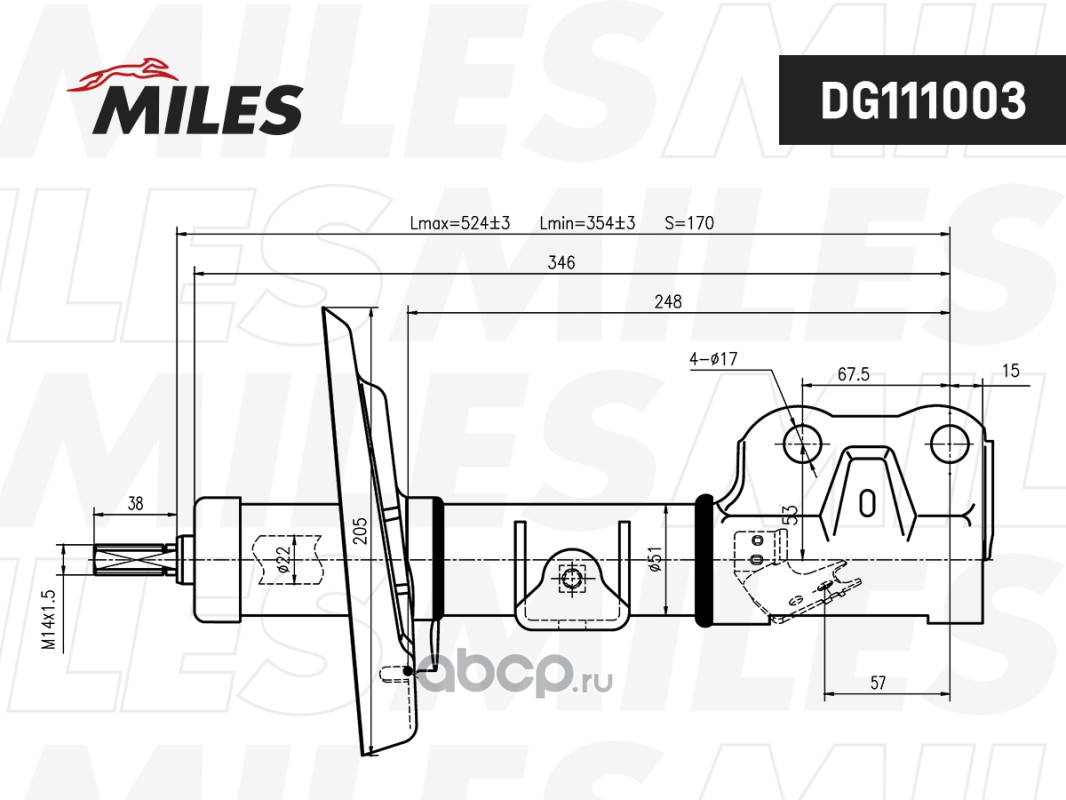 Miles DG211003 Амортизатор