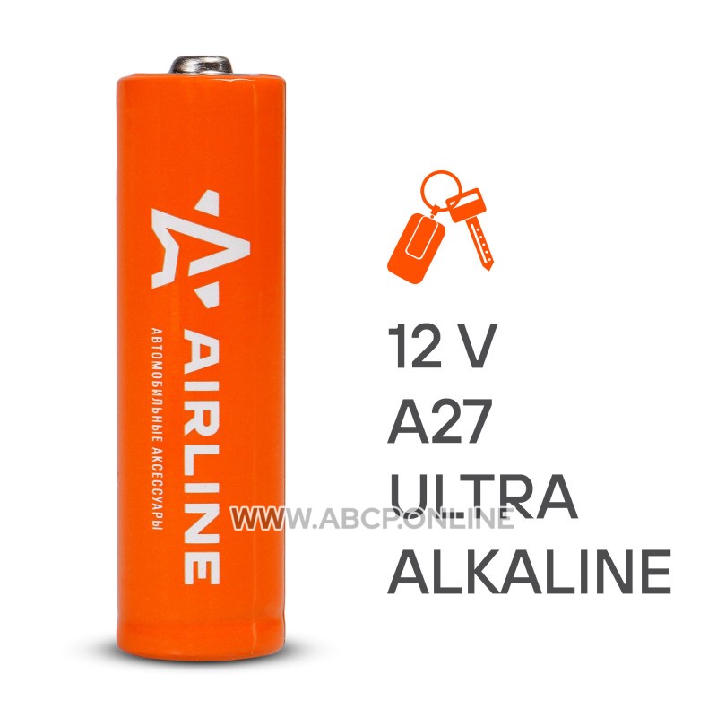 AIRLINE 27A01 Батарейка A27 12V для брелоков сигнализаций щелочная 1 шт. (27A-01)