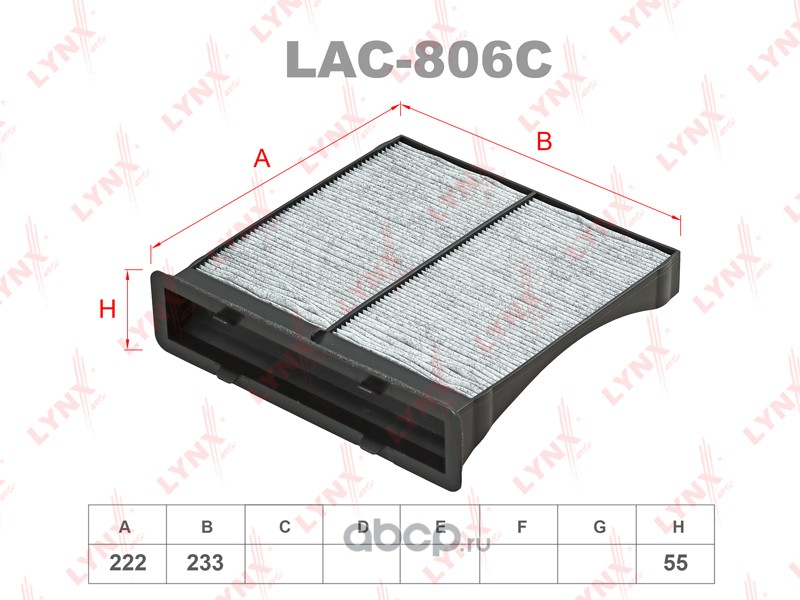 LYNXauto LAC806C Фильтр салонный угольный