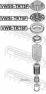 Febest VWBTRT5F Подшипник опоры переднего амортизатора