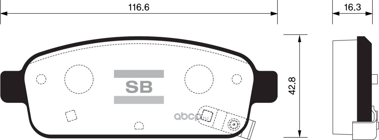 Sangsin brake SP1363 Колодки тормозные задние Hi-Q