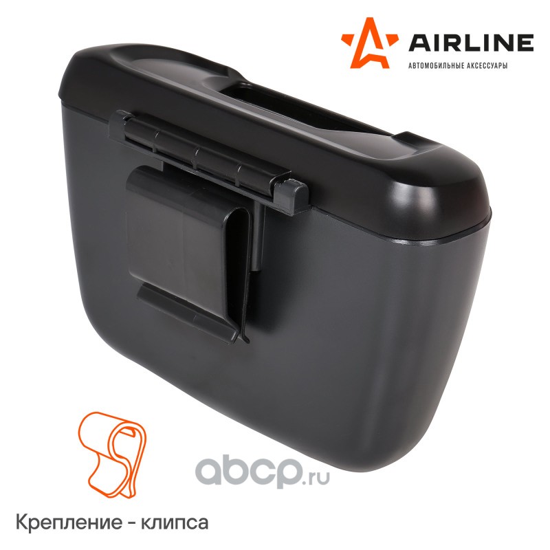 AIRLINE ABTDP02 Ведёрко для мусора на дверной карман, черное (ABT-DP-02)