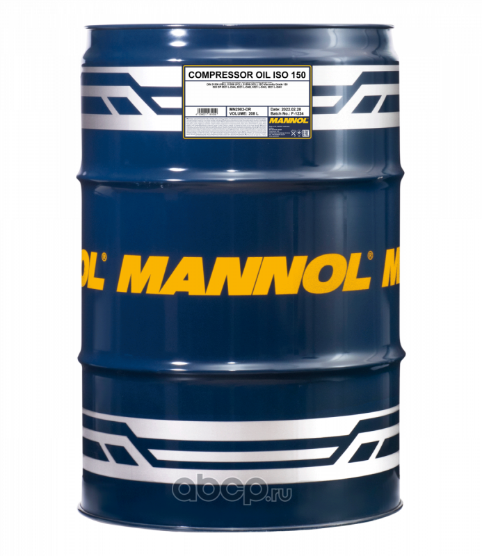 MANNOL MN2903DR Масло компрессорное 2903 COMPRESSOR OIL ISO 150